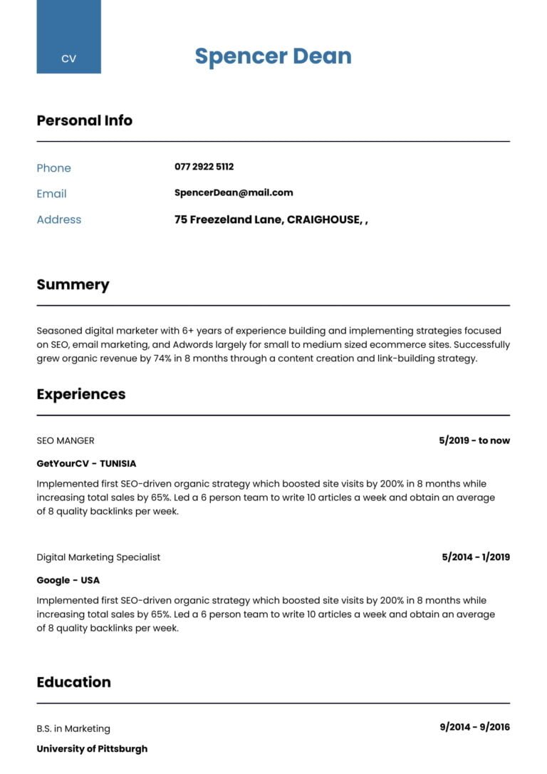online resume maker online