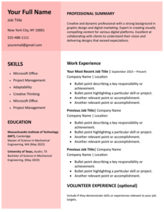 Free Resume Templates for Word : Easy to Download & Customize